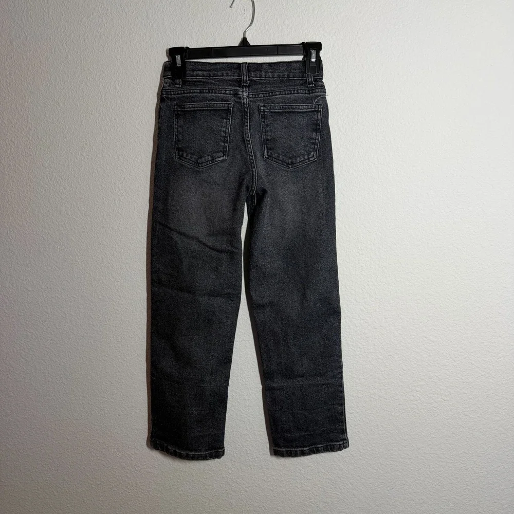 Wonder Nation Jeans Boys 10 Black Denim Dark Wash Straight Leg Everyday‎ Wear